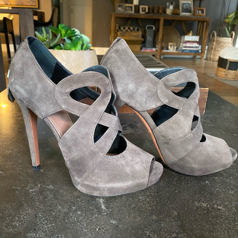 Alaia Brown Suede Heels